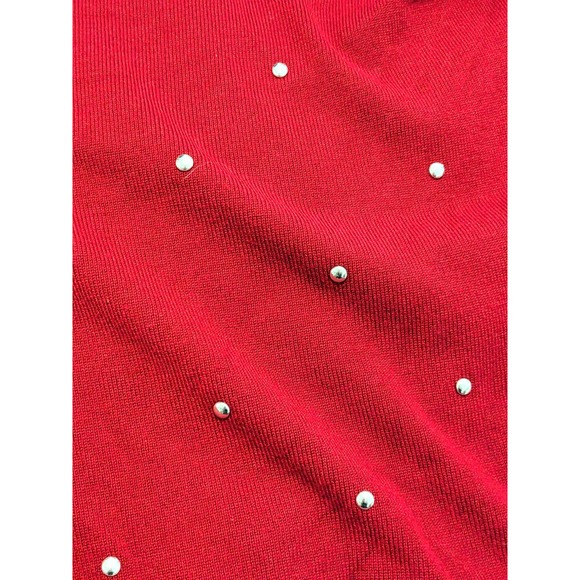 Derek Heart Women's M Red Studded Mini Dress 3/4 Sleeve Valentine's Sexy - Picture 4 of 8
